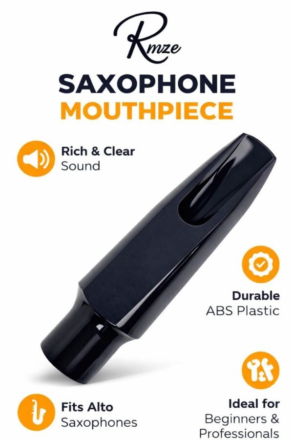 Rmze Alto Saxophone Mouthpiece | Rich & Clear Sound | Durable ABS Plastic | Easy Blowing Mouthpiece for Beginners & Professionals | Universal Fit for Students & Professionals | Durable Saxophone Parts - Musical Instrument