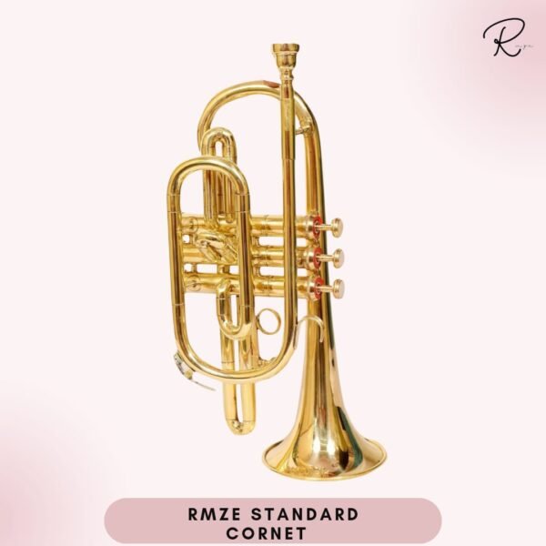 Rmze Standard Golden Cornet Set - Brass Musical Instrument