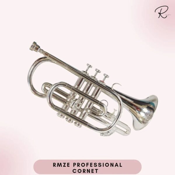 Rmze Professional Silver Cornet Set - Brass Musical Instrument