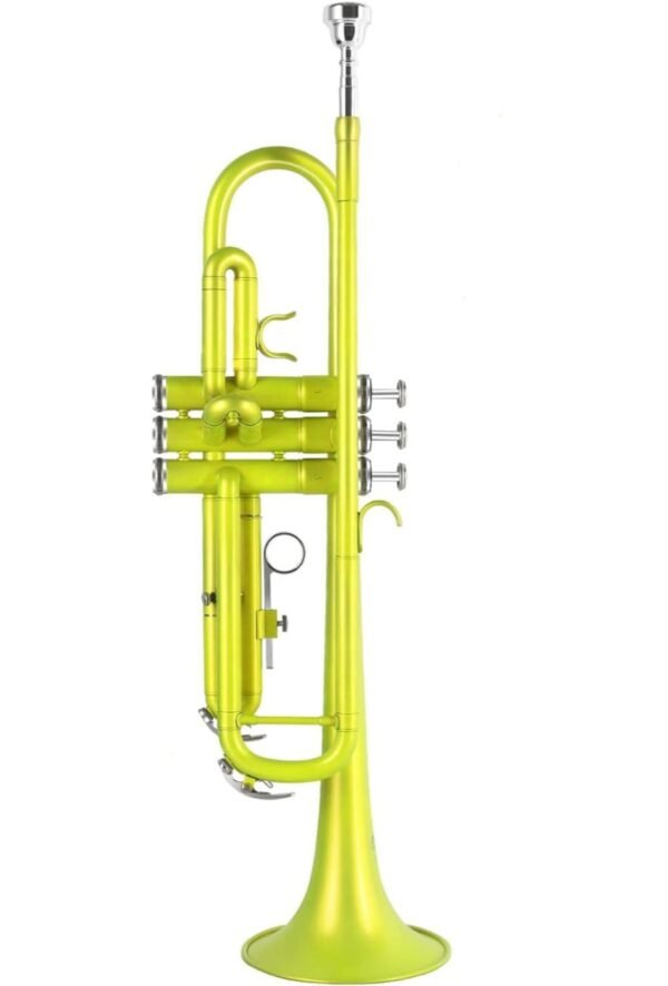 Rmze Professional Bb Trumpet Set – Yellow Trumpet-16 with Hard Case, 7C Mouthpiece, Valve Oil – Musical Instrument