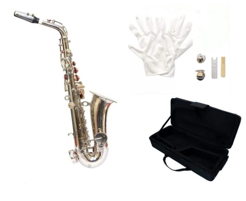 Rmze Brass Silver Eb Alto Saxophone - Musical Instrument