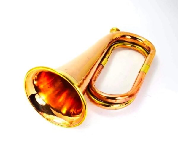 Rmze Brass Bugle Horn – Premium Copper & Brass Finish | Loud Clear Sound | Ideal for Army, NCC, Scouts & Ceremonies - Musical Instrument