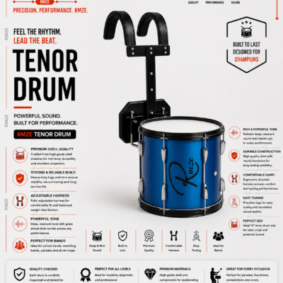 Rmze 14" Tenor Drum with Harness | Marching & School Bands