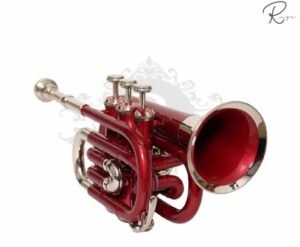 Rmze Professional Red-Silver Pocket Trumpet – Musical Instruments