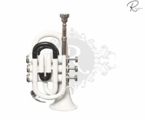 Rmze Professional White Pocket Trumpet – Musical Instruments