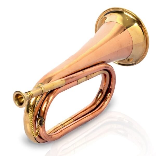 Rmze Brass Bugle Horn – Premium Copper & Brass Finish | Loud Clear Sound | Ideal for Army, NCC, Scouts & Ceremonies - Musical Instrument