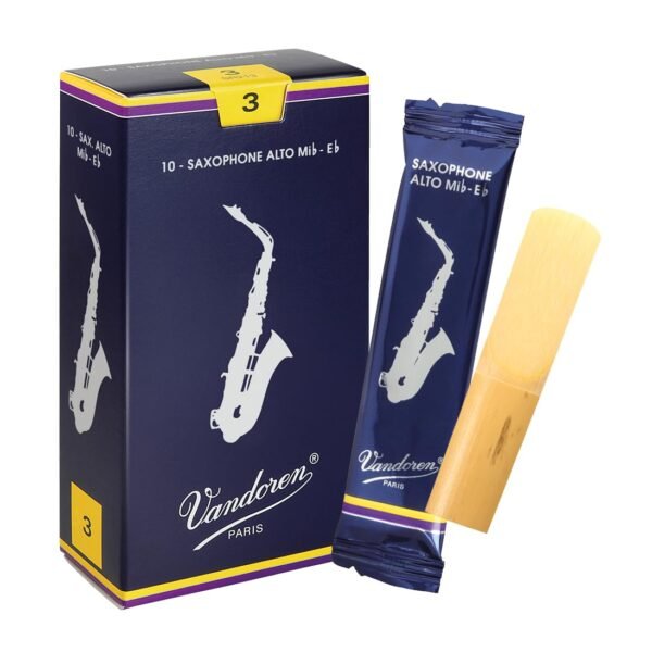 Vandoren Alto Saxophone Reeds – Strength 3, Box of 10 | Premium Quality & Rich Sound