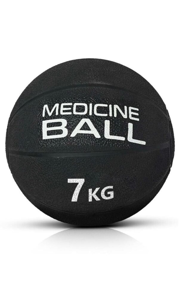 7 KG Medicine Ball for Gym Workout – Heavy Duty Rubber Wall Ball for Strength & Core Training