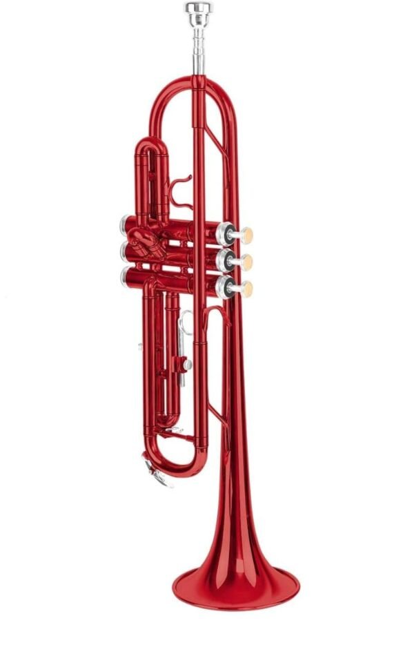 Rmze Professional Bb Brass Trumpet for Beginners & Professionals – Red-2426 Trumpet Set – Musical Instrument