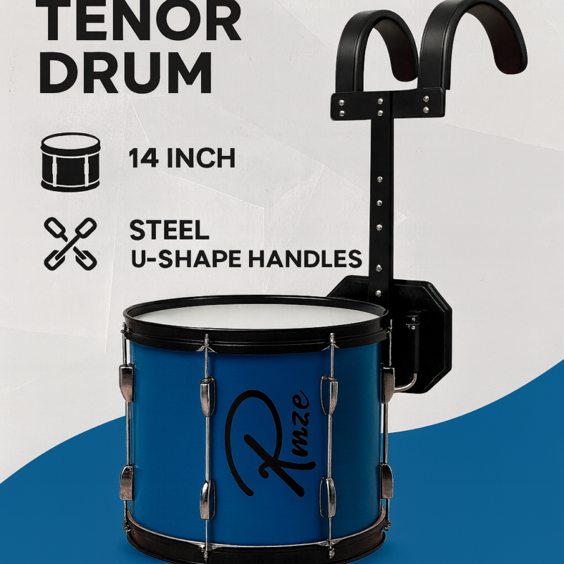 Rmze Marching Tenor Drum | Parade & Band Drum for Schools, Colleges – Musical Instrument