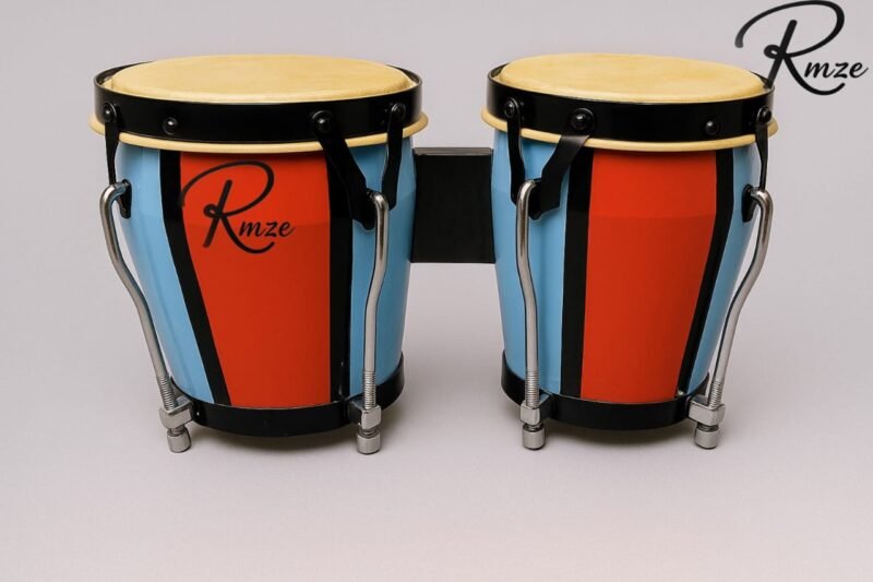 Premium Wooden Bongo Drum Set (Pair) – Professional Hand Percussion Bongos with Metal Tuning for Beginners, Kids & Musicians