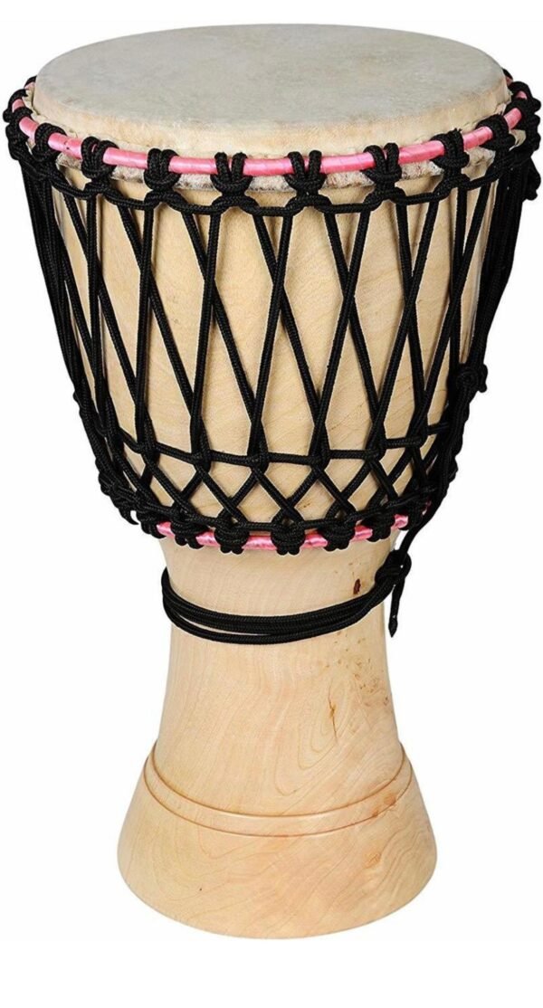 Professional Wooden Djembe Drum 12 Inch | Hand Carved African Style Djembe with Natural Skin Head