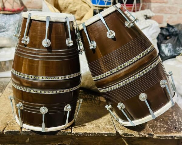 Premium Wooden Dhol Set – Professional Double-Sided Indian Dhol Drum for Weddings, Bhangra & Events