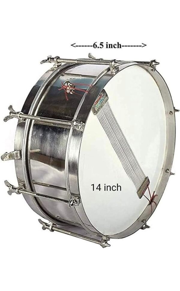 14 Inch Snare Drum with Metal Body | 6.5 Inch Depth Professional Marching Snare Drum for Band & School