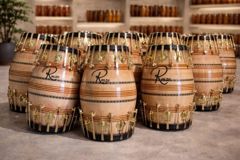 Punjabi Dhol Drum Set – Professional Wooden Bhangra Dhol for Wedding Band & Events (Bulk Available)