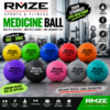 RMZE 1-10 KG blue medicine ball with durable rubber surface for strength and functional training