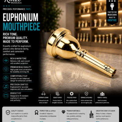 Rmze Euphonium Mouthpiece gold brass mouthpiece with polished finish