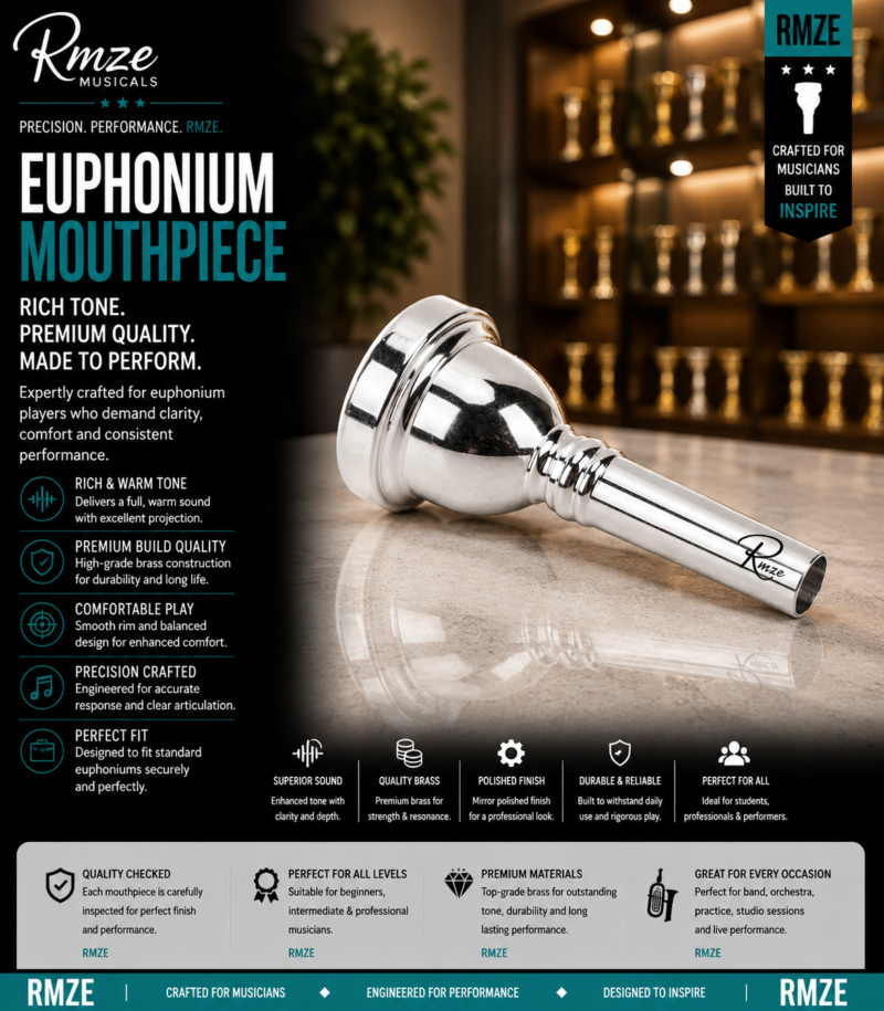 Precision-Crafted Euphonium Mouthpiece - Brass Instrument Accessories