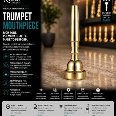 Rmze Trumpet Mouthpiece gold gold polished brass mouthpiece