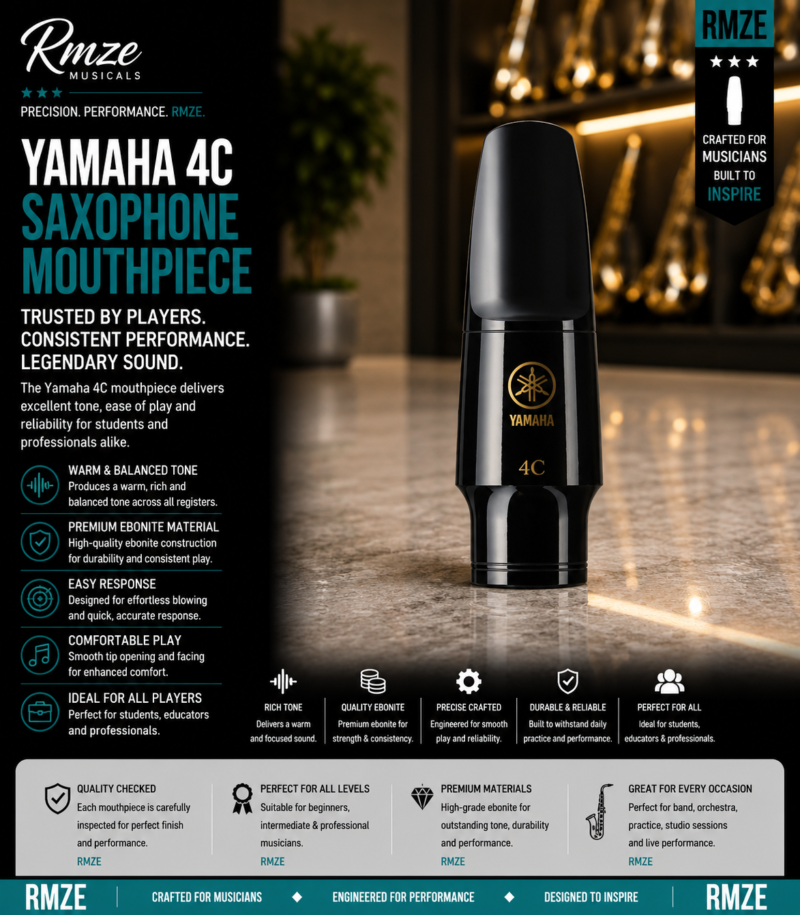 Yamaha 4C saxophone mouthpiece black ebonite