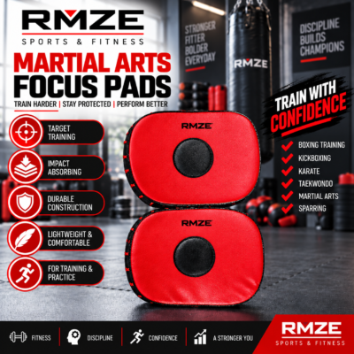 RMZE martial arts focus pads for boxing kickboxing karate taekwondo and combat sports training