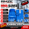 RMZE MMA gloves with open finger design for boxing kickboxing martial arts and combat sports training