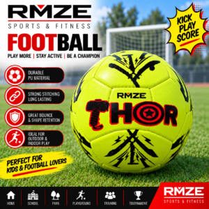 Kids Football | Neon Yellow PU Soccer Ball for Practice & Play