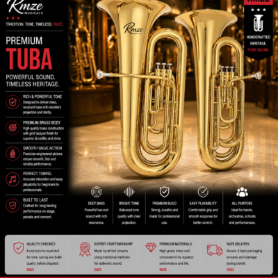 RMZE Premium Tuba brass musical instrument for brass and concert bands