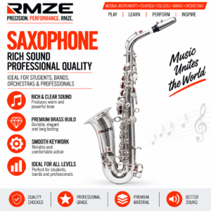 Alto Saxophone – Silver Finish | Rich Sound & Professional Quality