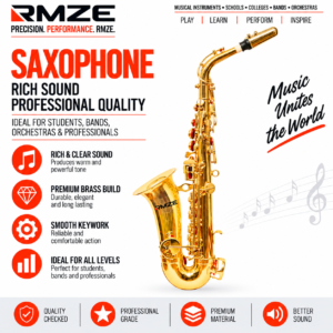 Alto Saxophone – Gold Finish | Rich Sound & Professional Quality