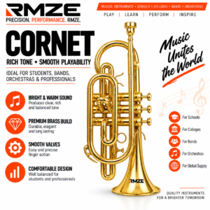 Cornet – Gold Finish | Rich Tone & Smooth Playability