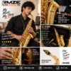 RMZE gold alto saxophone with premium brass construction and smooth key action for students and bands