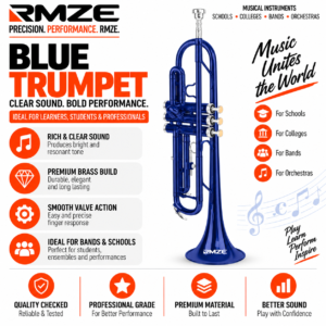 Blue Gold Trumpet – Premium Brass Trumpet for Students, Schools, Bands & Performances