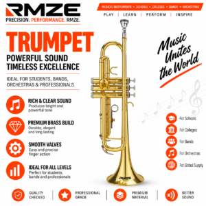 Golden Trumpet – Premium Brass Trumpet for Students, Schools, Bands & Performances