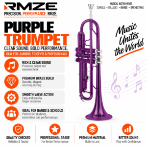 Purple Trumpet – Premium Brass Trumpet for Students, Schools, Bands & Performances