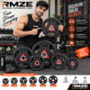 RMZE Tri-Grip cast iron gym weight plates with 25mm 1 inch standard bar fit