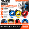 RMZE barbell quick lock collar available in blue yellow and red