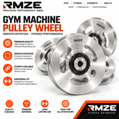 RMZE gym machine pulley wheel with precision bearing available in red and silver